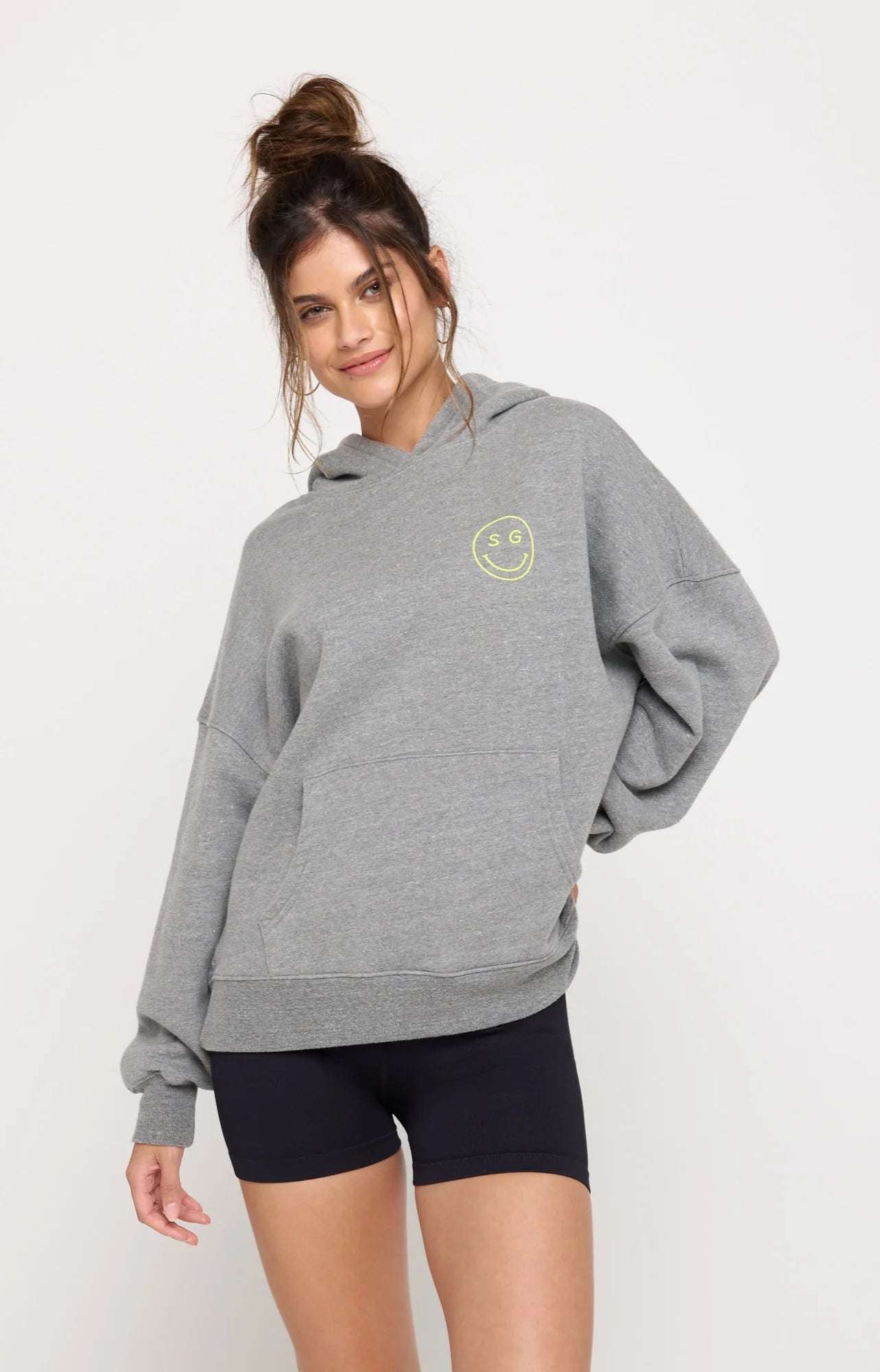 Spiritual Gangster SG Smiley Easy Hoodie Hooded Sweatshirt by Spiritual Gangster as seen on celebrities