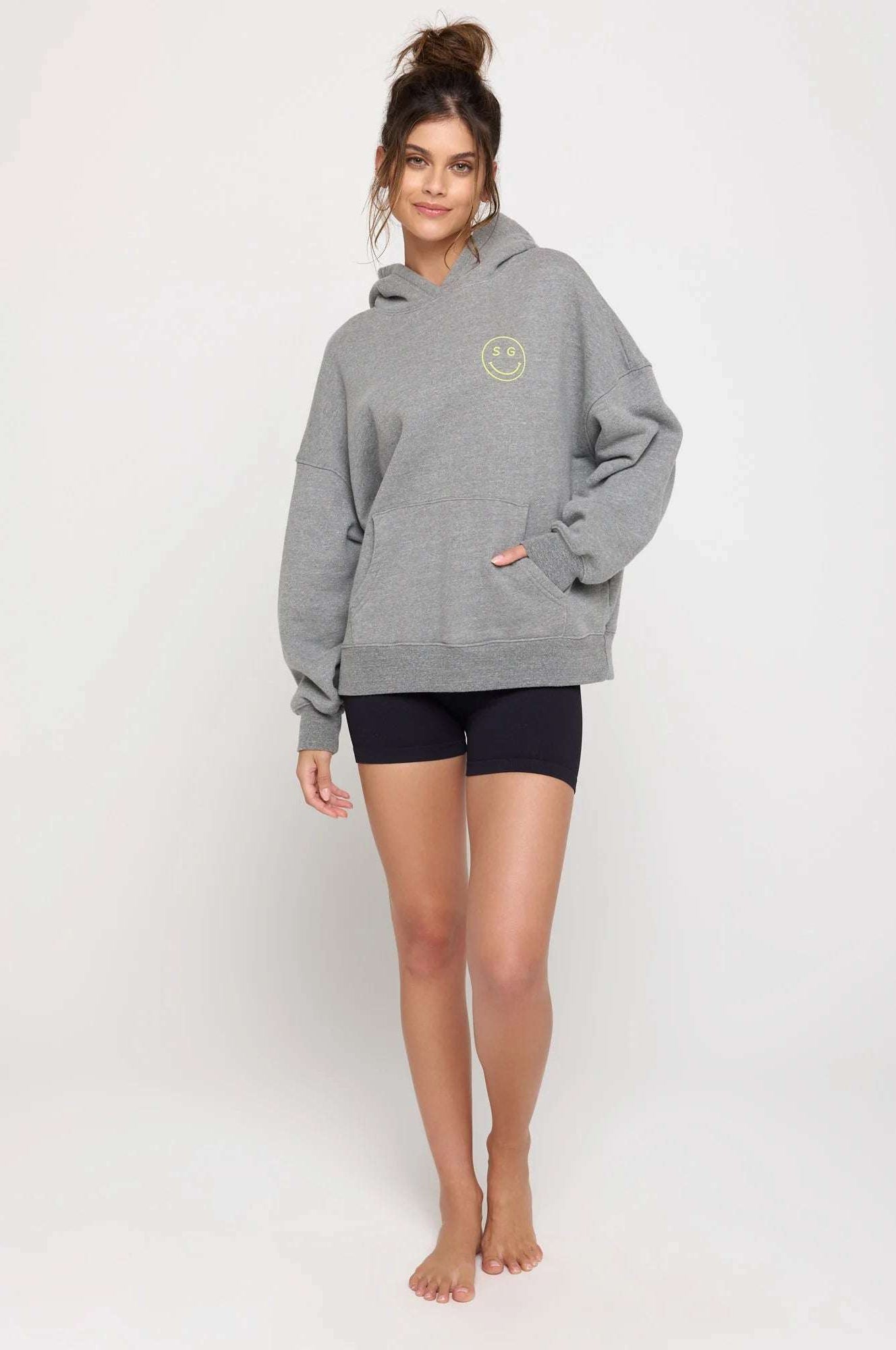 Spiritual Gangster SG Smiley Easy Hoodie Hooded Sweatshirt by Spiritual Gangster as seen on celebrities