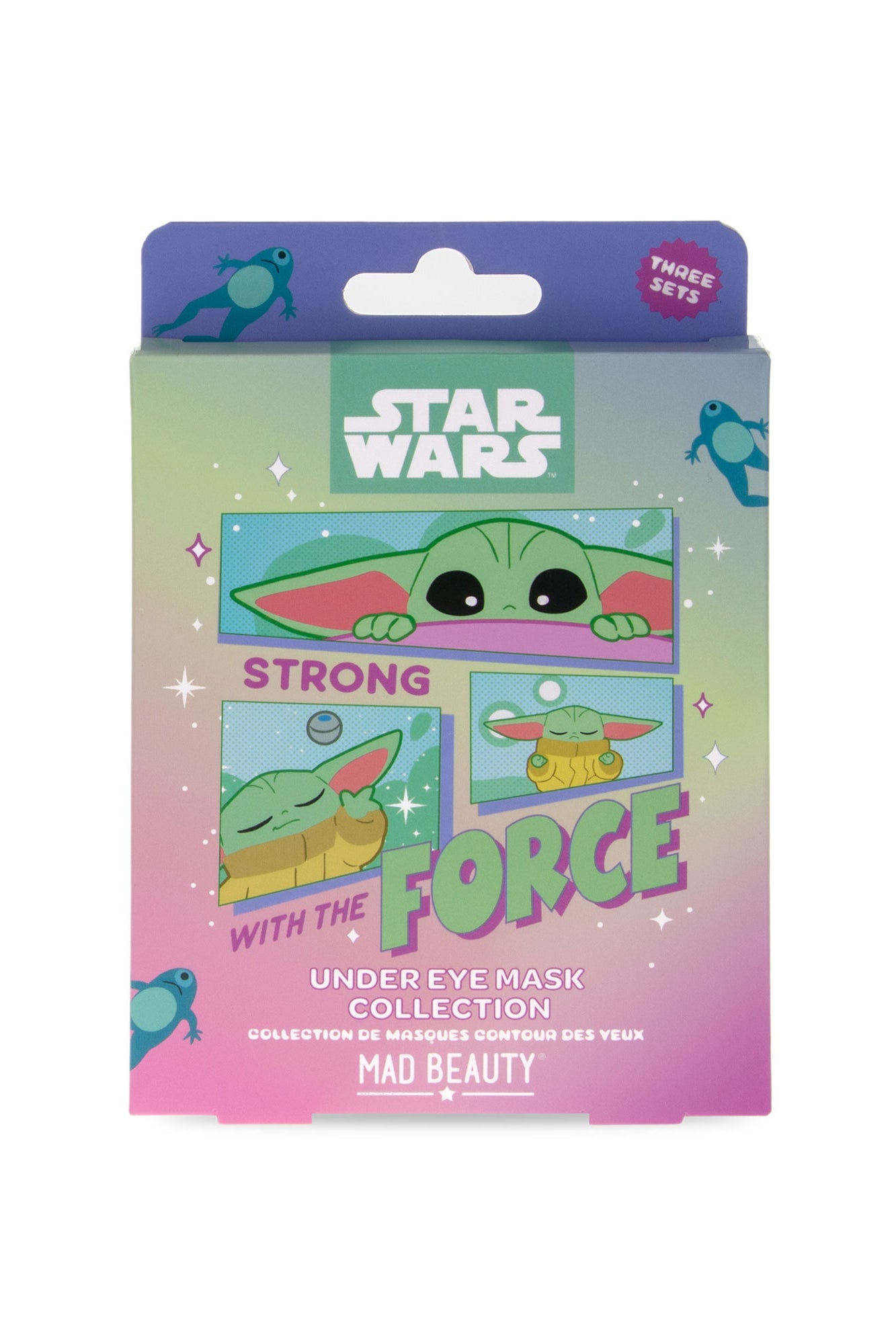 Packaged under-eye mask collection with 'Star Wars' branding on a white background