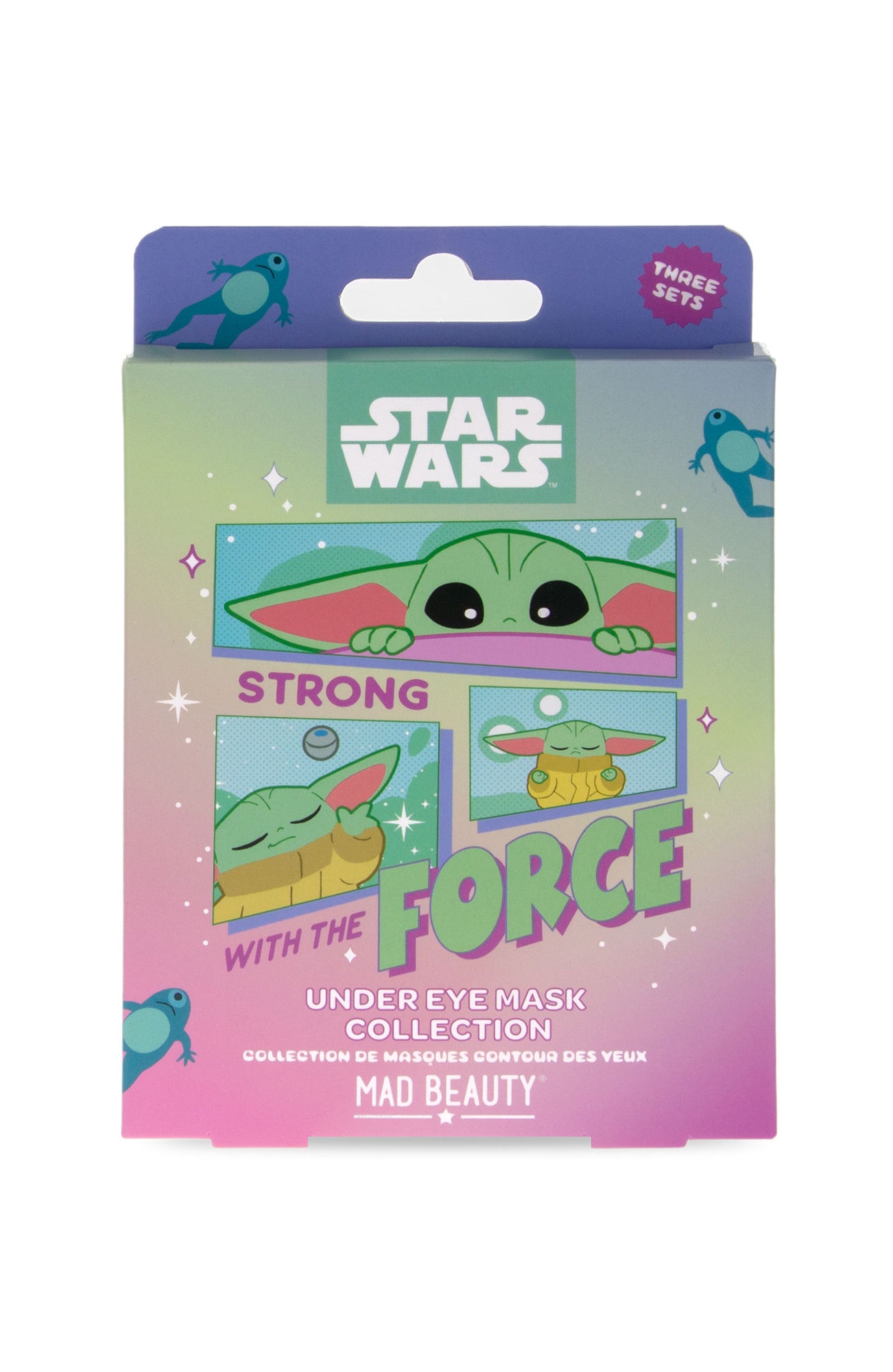 Packaged under-eye mask collection with 'Star Wars' branding on a white background