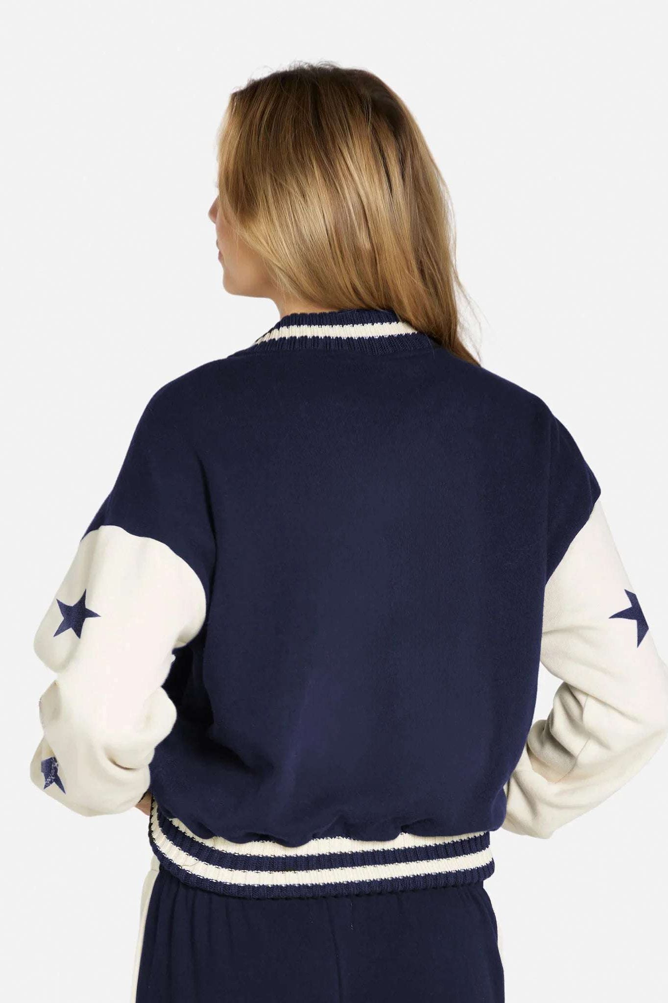 Lauren Moshi Taissa Stars Zip Jacket Zip Up Hoodie by Lauren Moshi as seen on celebrities