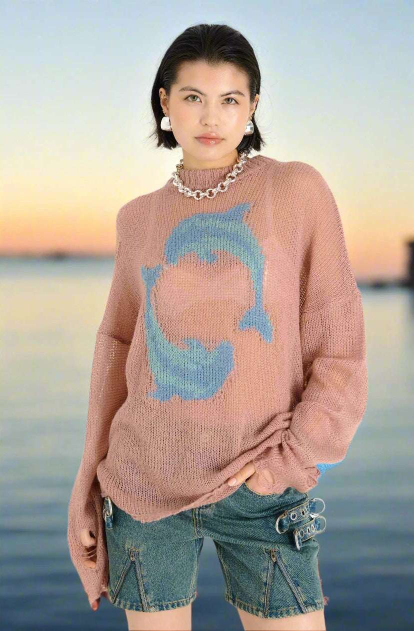 The Ragged Priest Aqua Knit Jumper Knit Jumper by The Ragged Priest as seen on celebrities