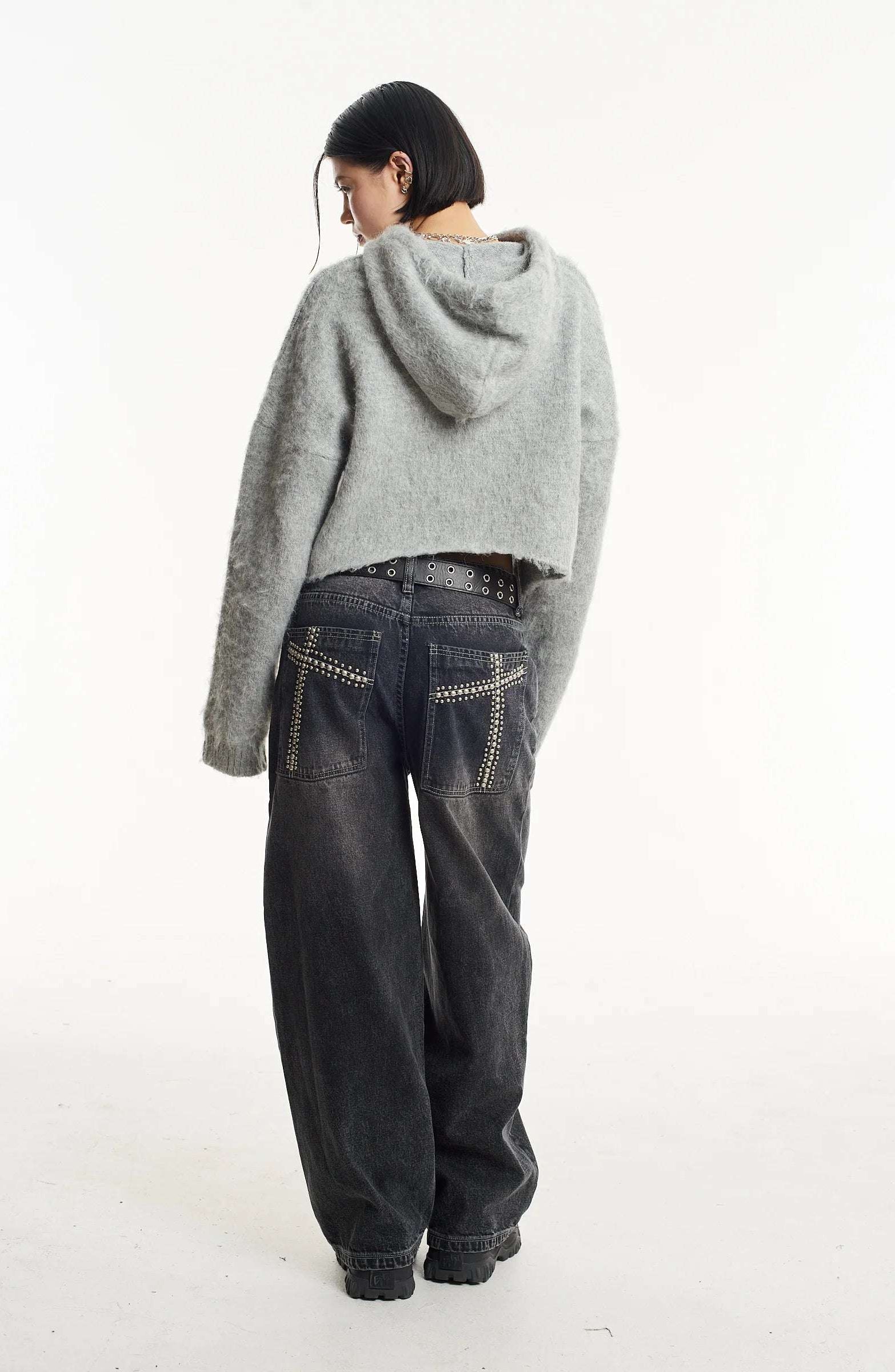 The Ragged Priest Arctic Fluffy Knit Hoodie Hoodie by The Ragged Priest as seen on celebrities