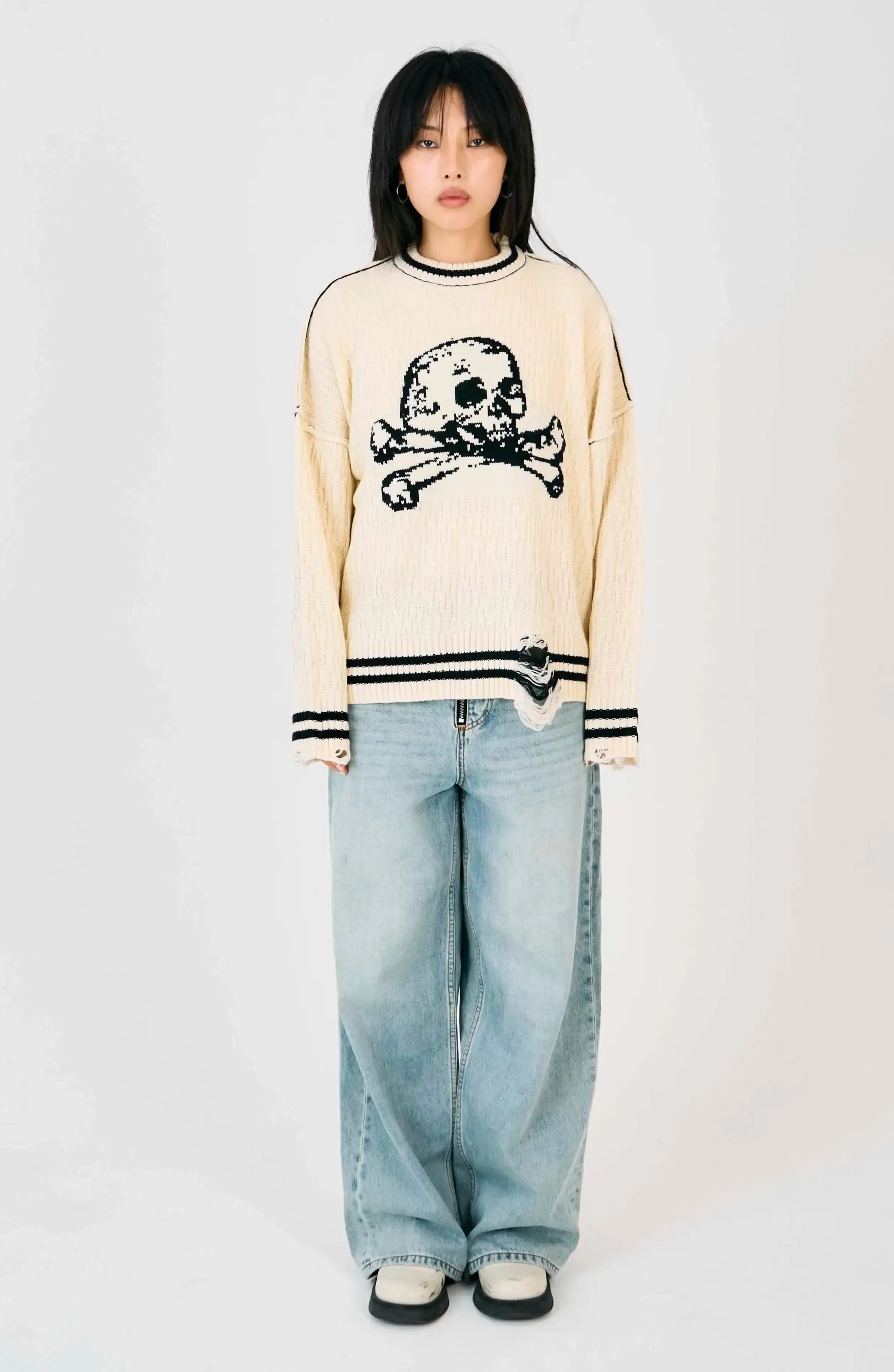 The Ragged Priest Cult Skull Knit Jumper