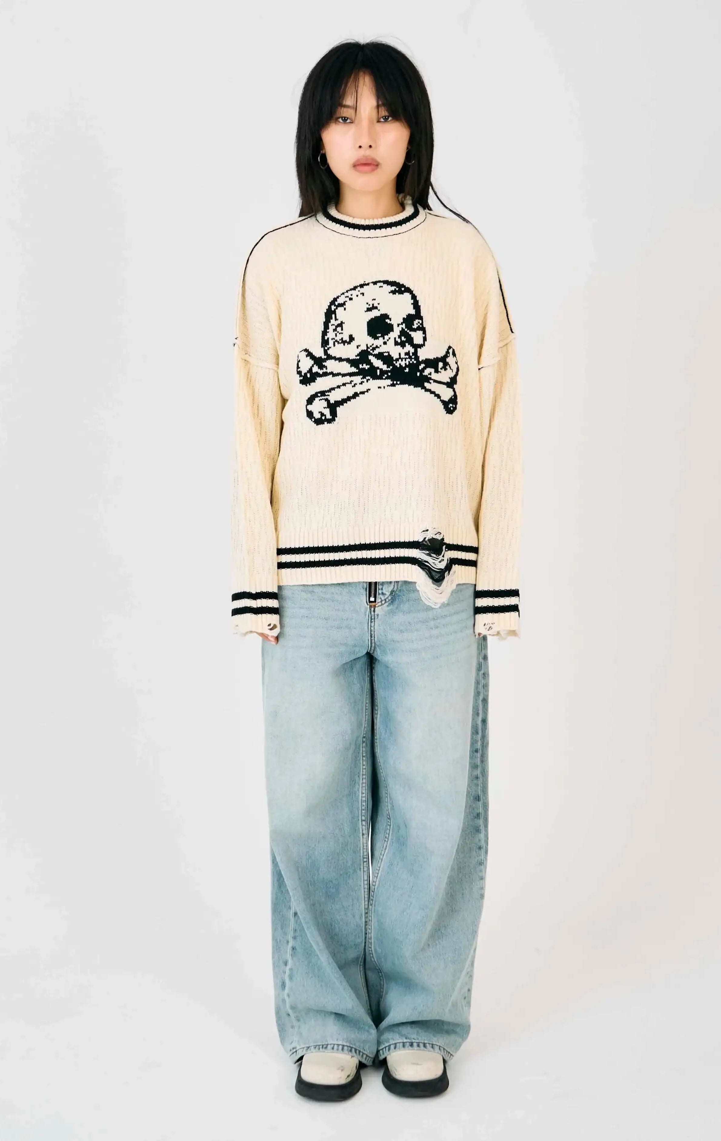 The Ragged Priest Cult Skull Knit Jumper