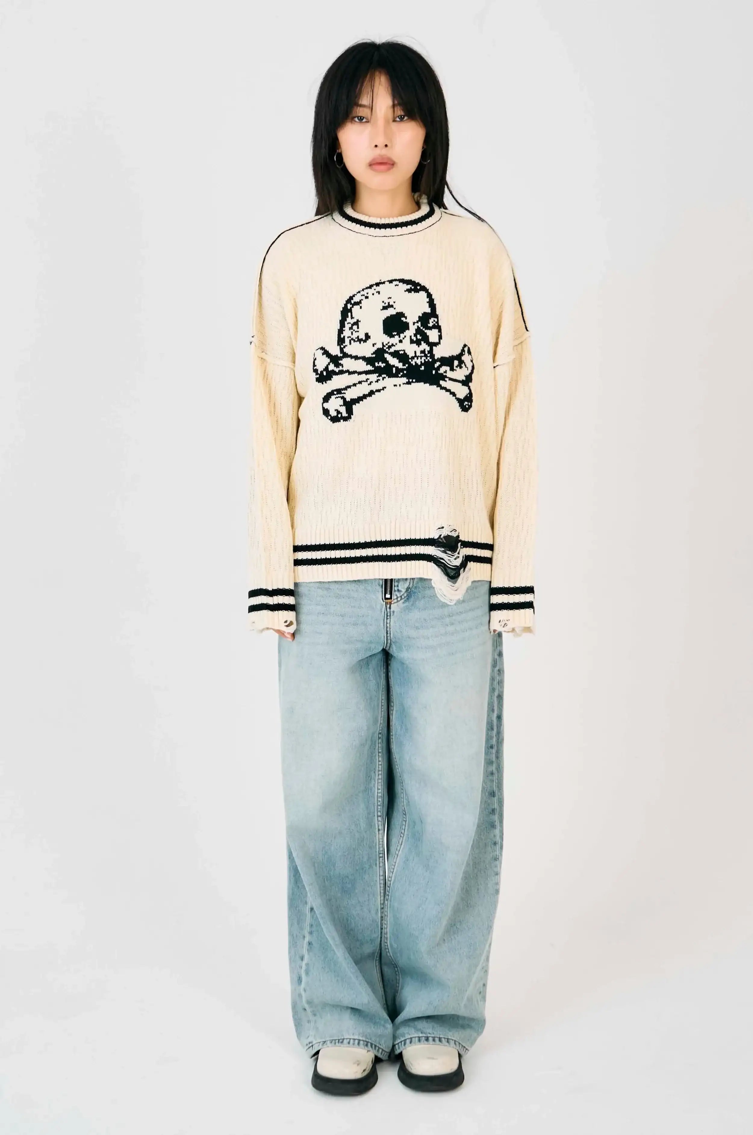 The Ragged Priest Cult Skull Knit Jumper