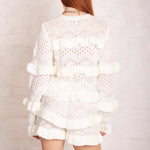 The Ragged Priest Delicate Pointelle Frill Cardigan Cardigan by The Ragged Priest as seen on celebrities