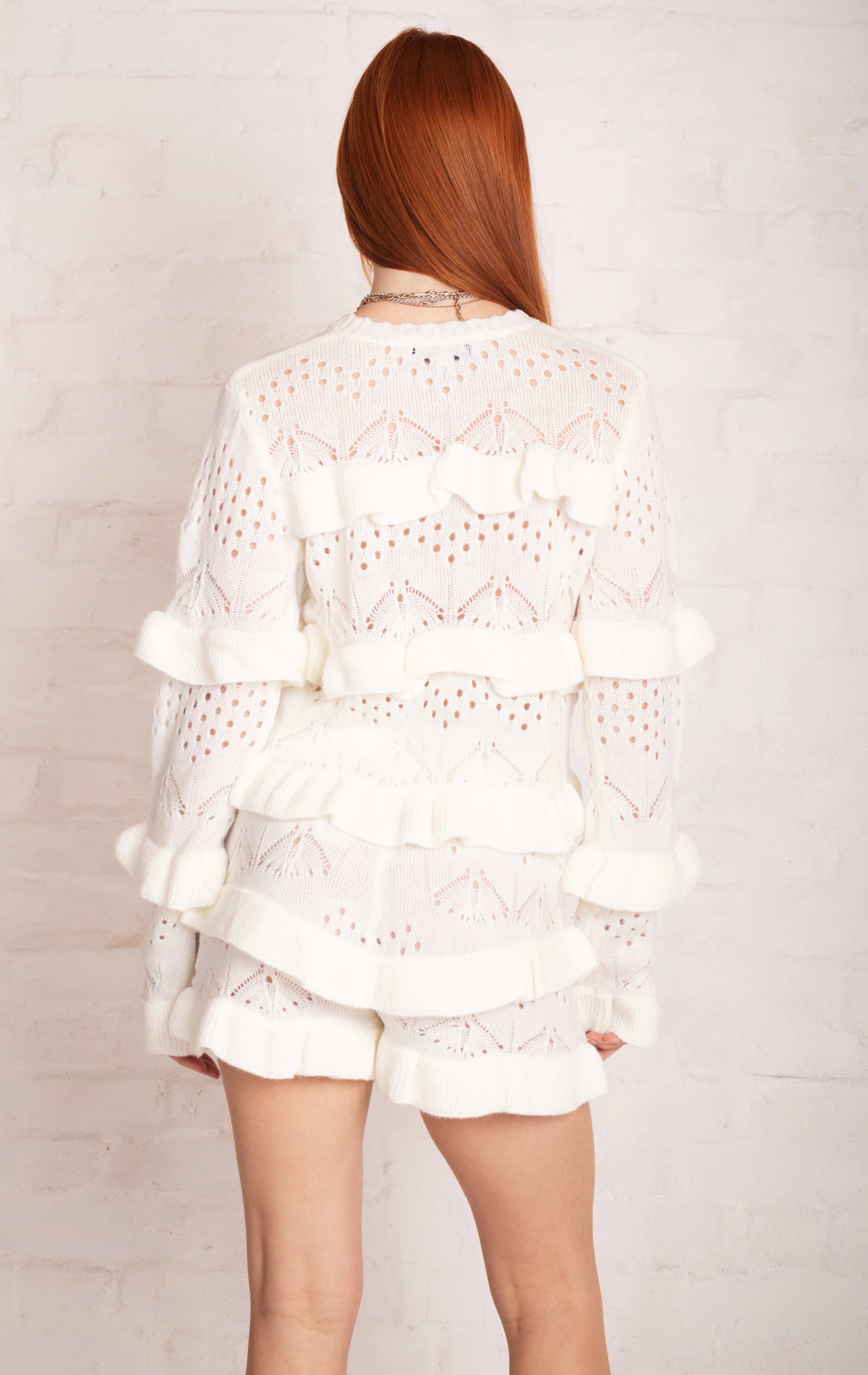 The Ragged Priest Gentle Pointelle Frill Shorts Shorts by The Ragged Priest as seen on celebrities