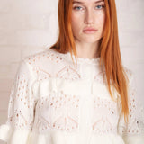 The Ragged Priest Delicate Pointelle Frill Cardigan Cardigan by The Ragged Priest as seen on celebrities