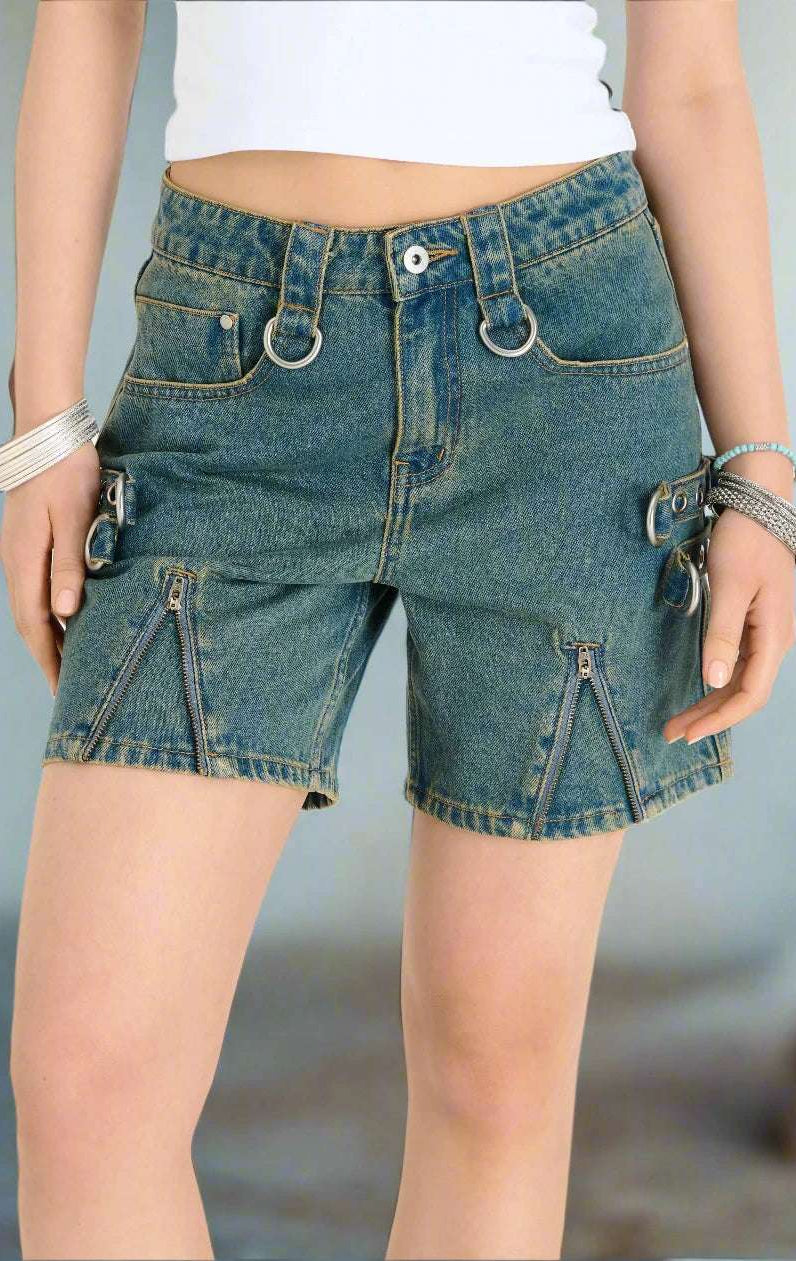 The Ragged Priest Dirty Wash Bondage Dad Shorts Shorts by The Ragged Priest as seen on celebrities