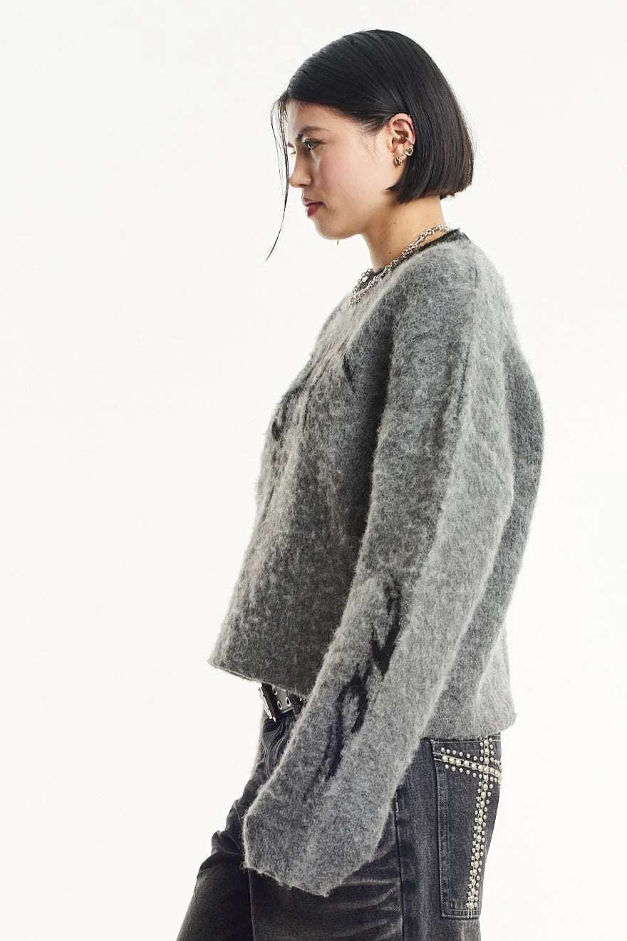 The Ragged Priest Idol Graphic Knit Jumper Sweater by The Ragged Priest as seen on celebrities