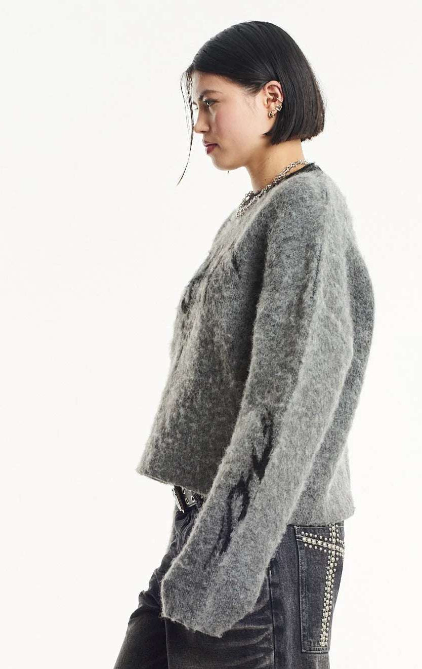 The Ragged Priest Idol Graphic Knit Jumper Sweater by The Ragged Priest as seen on celebrities