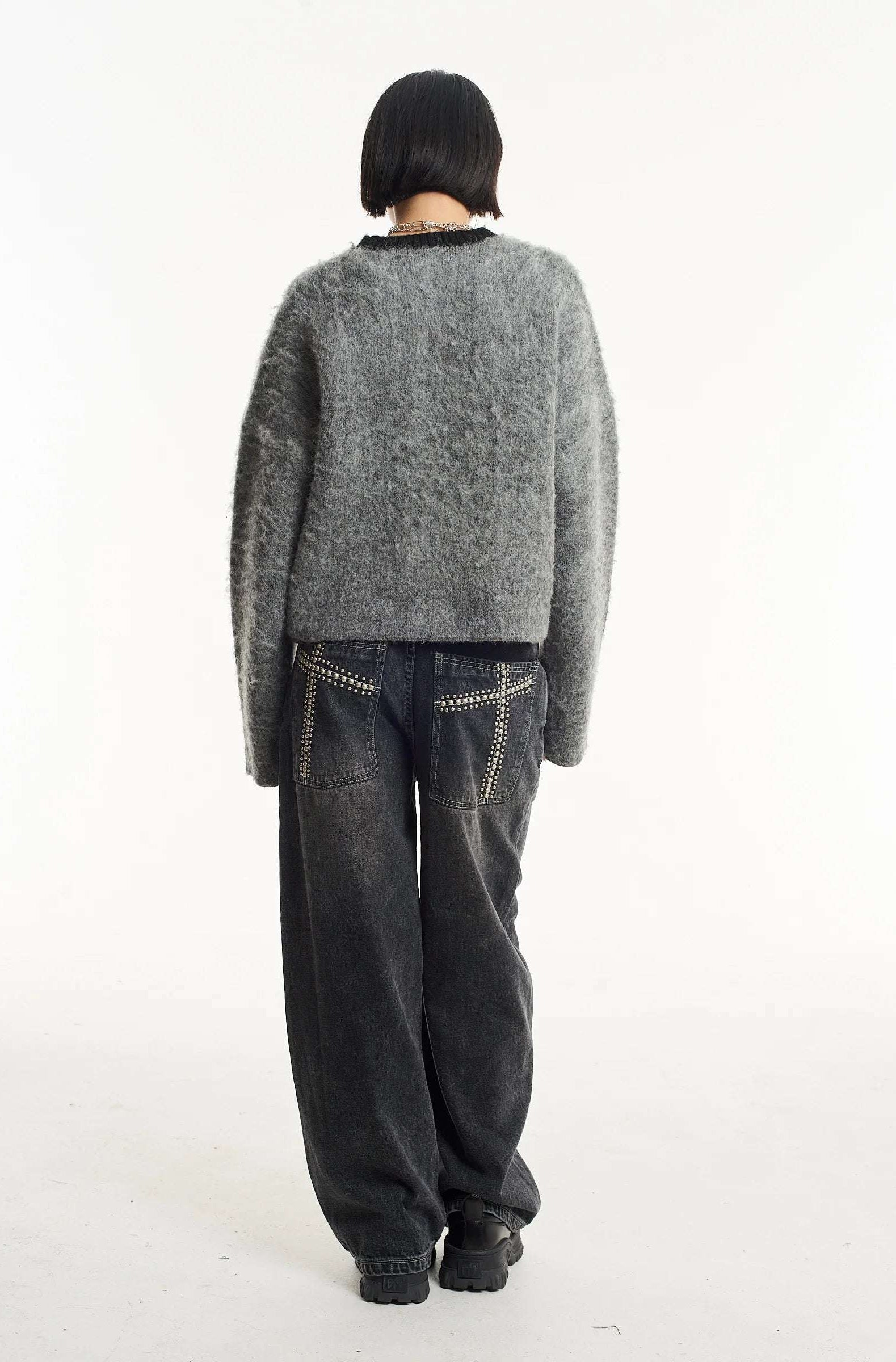 The Ragged Priest Idol Graphic Knit Jumper Sweater by The Ragged Priest as seen on celebrities