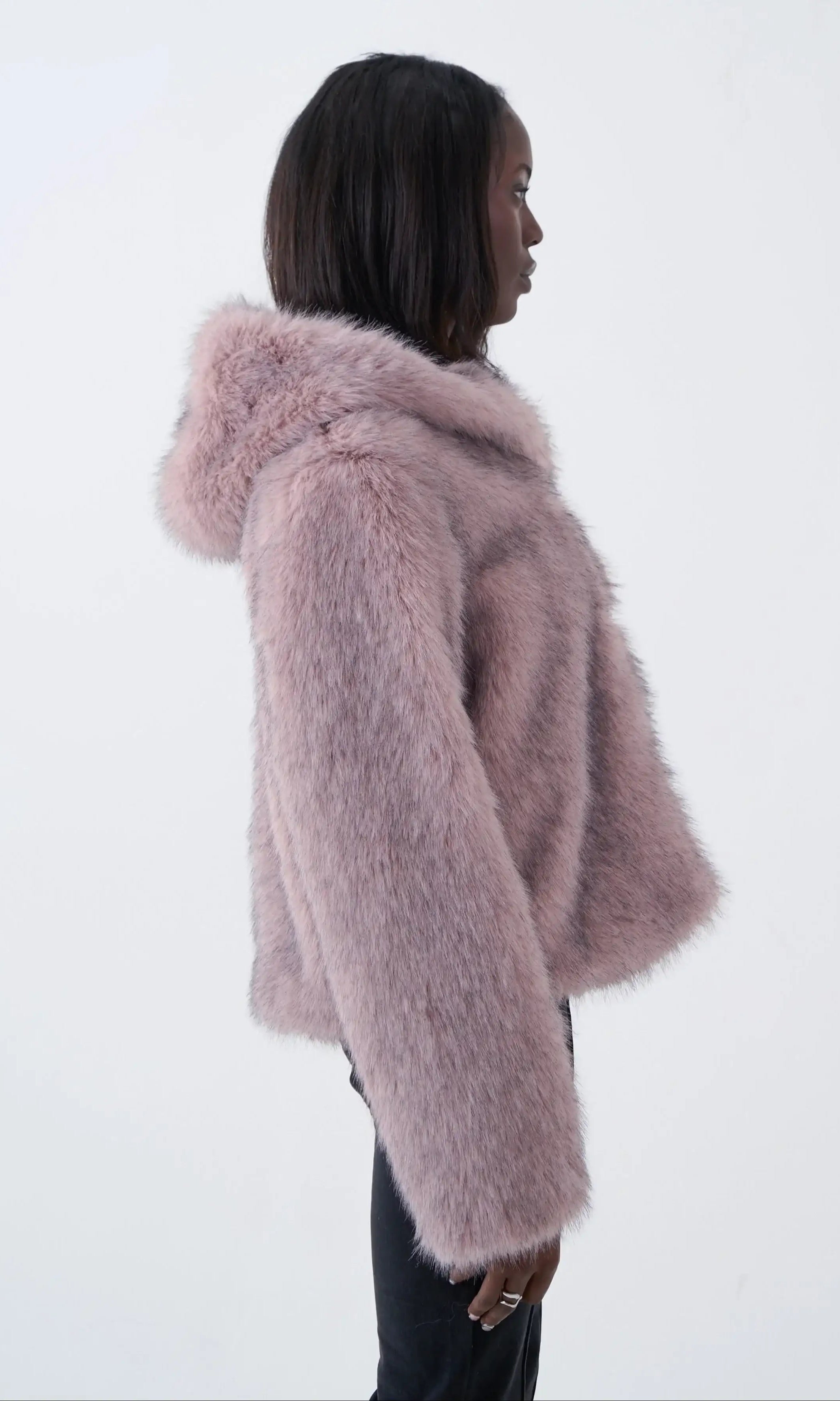 The Ragged Priest Julia Pink Faux Fur Coat