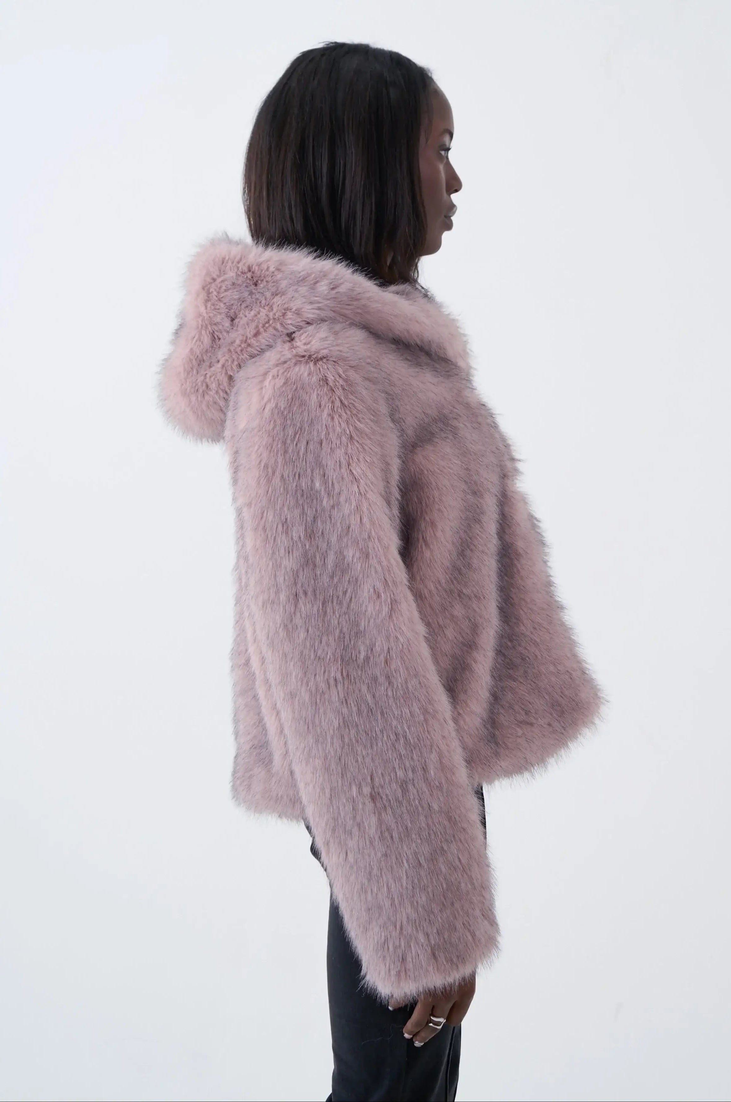 The Ragged Priest Julia Pink Faux Fur Coat