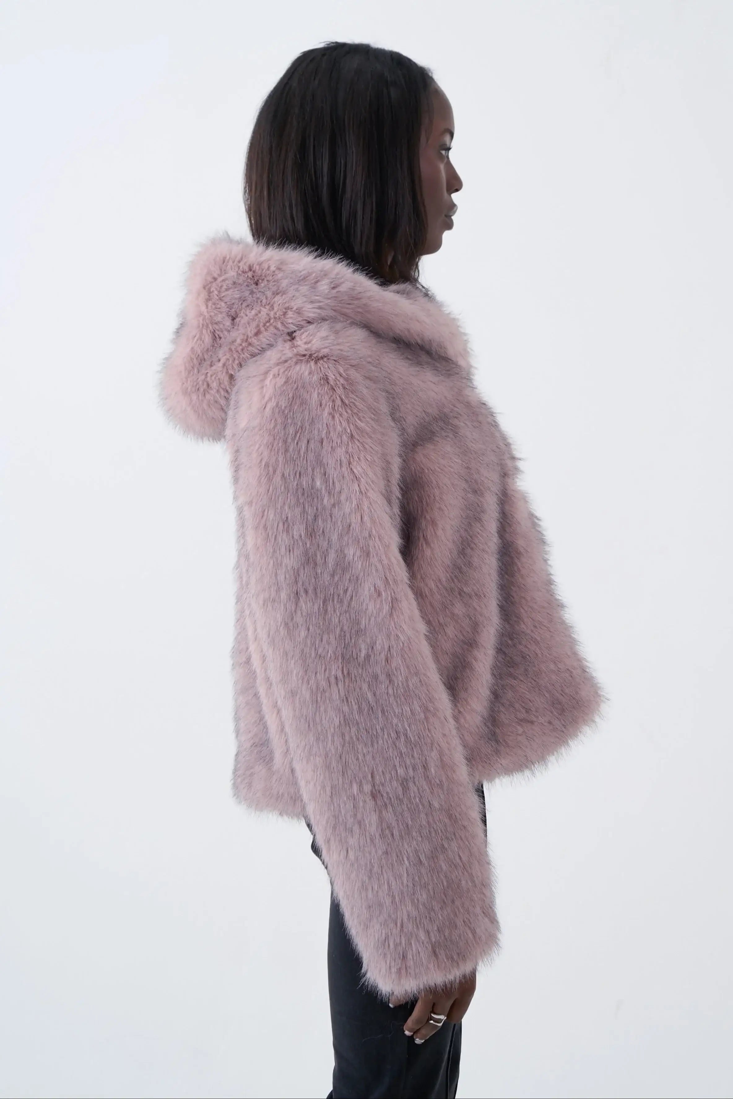 The Ragged Priest Julia Pink Faux Fur Coat