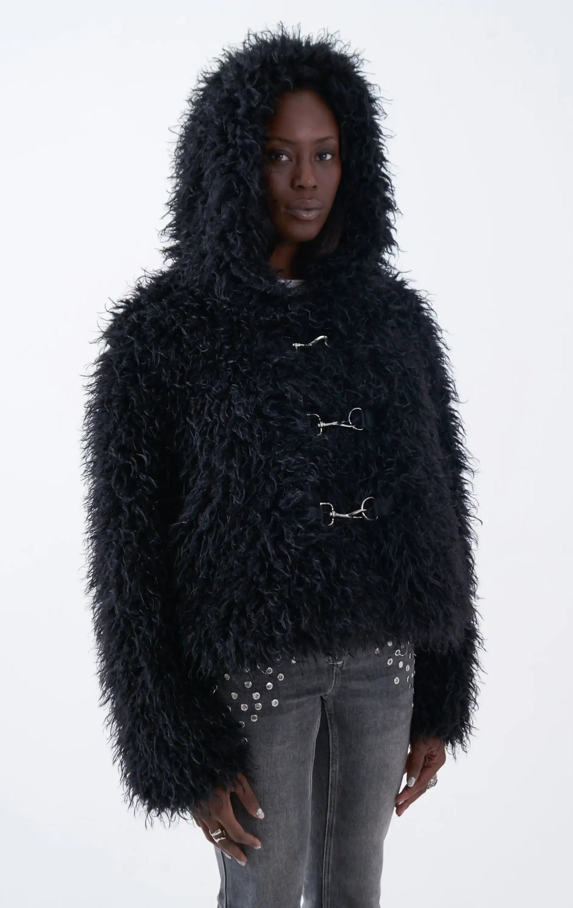 The Ragged Priest Julia Shaggy Faux Fur Coat