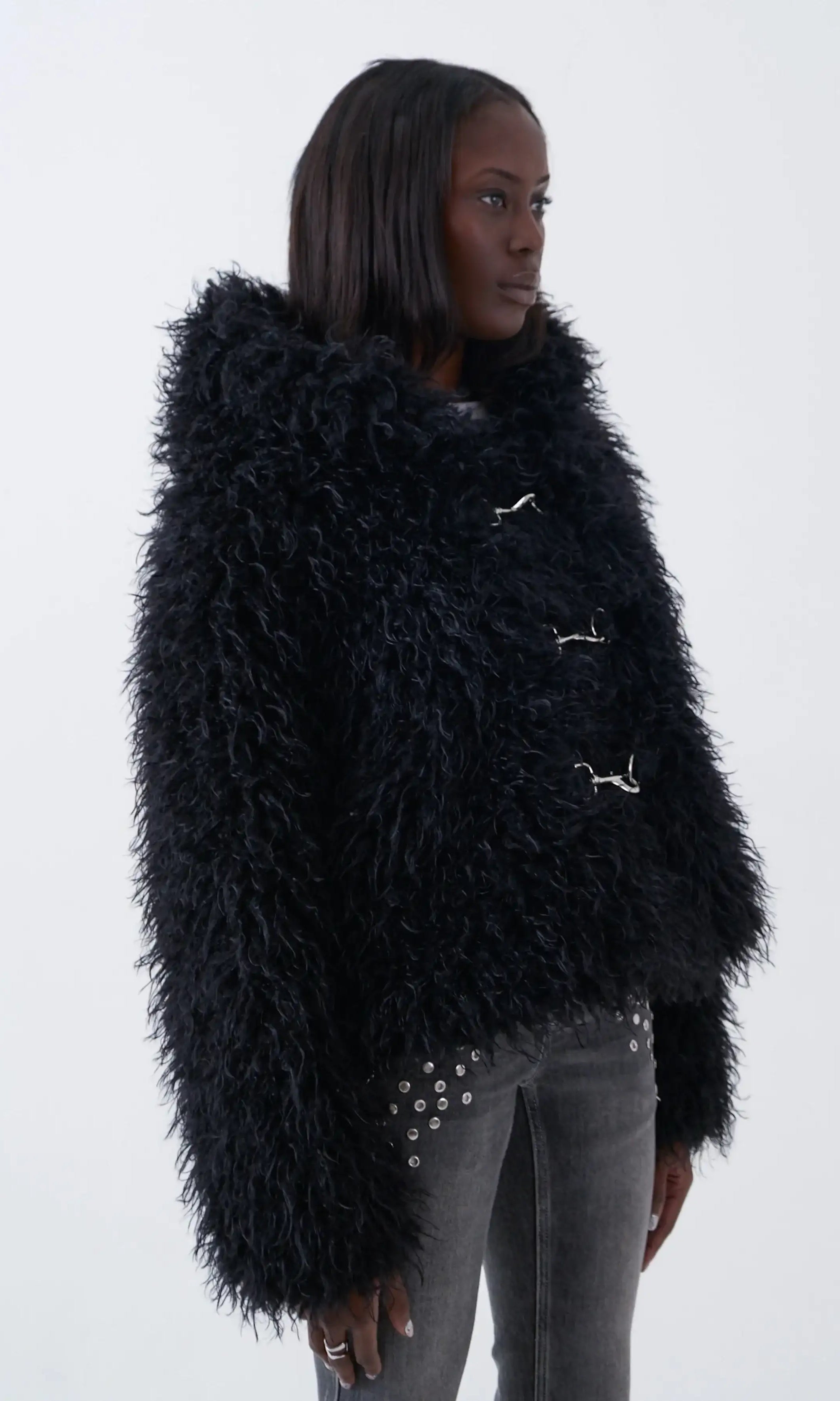 The Ragged Priest Julia Shaggy Faux Fur Coat
