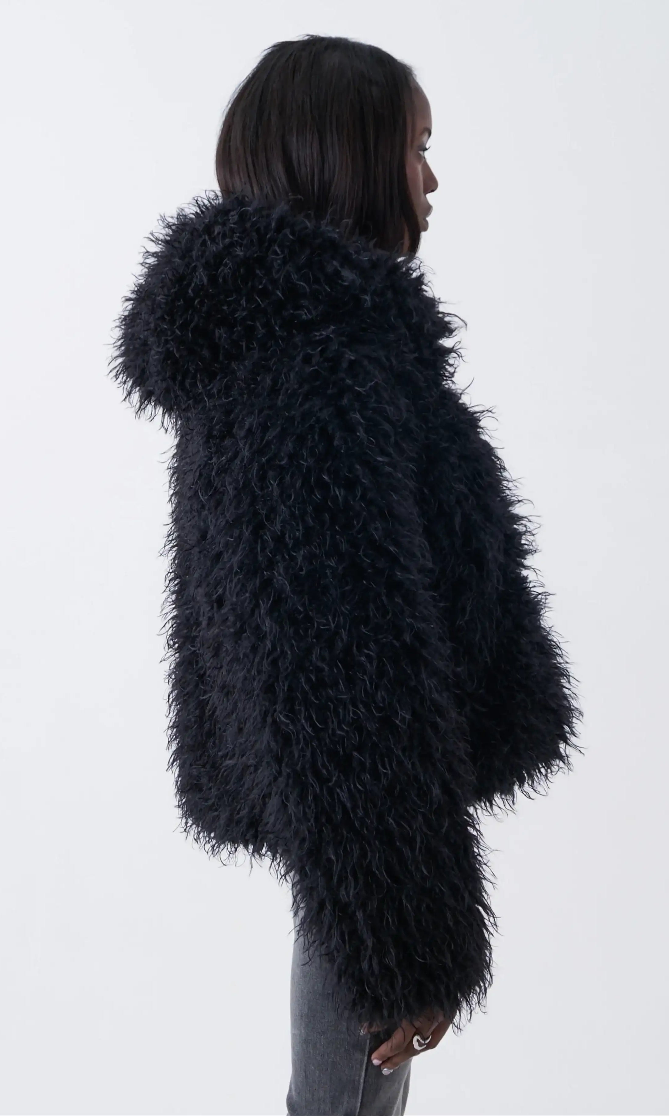 The Ragged Priest Julia Shaggy Faux Fur Coat