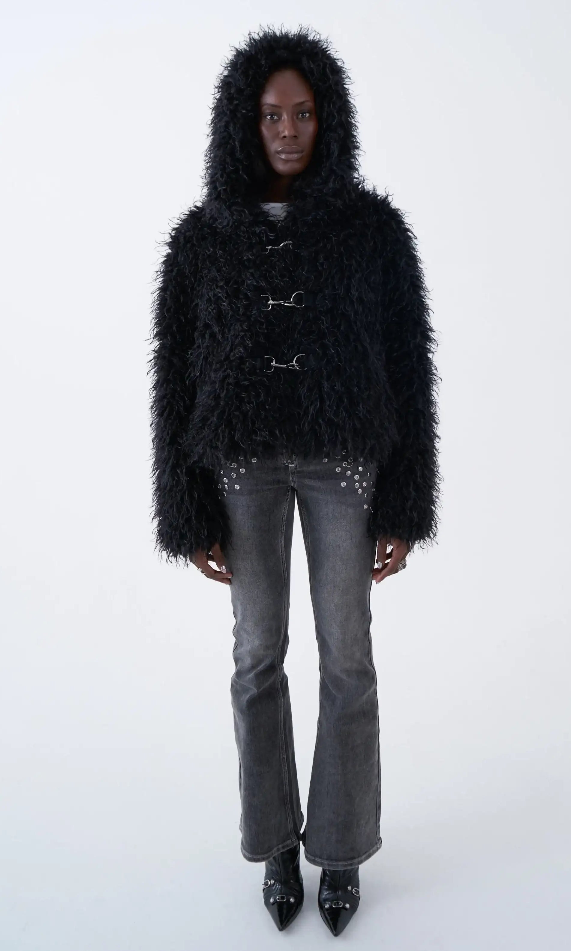The Ragged Priest Julia Shaggy Faux Fur Coat