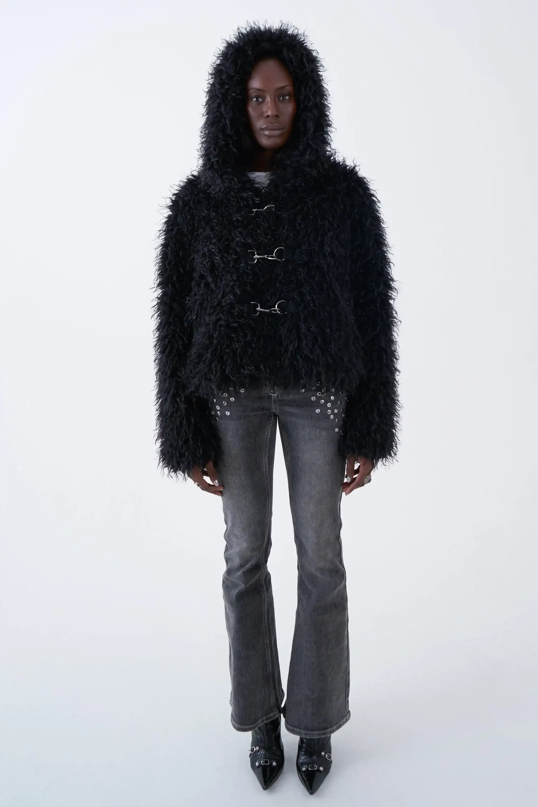 The Ragged Priest Julia Shaggy Faux Fur Coat