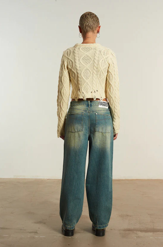 The Ragged Priest Saint Zip Cable Knit Jumper Knit Jumper by The Ragged Priest as seen on celebrities