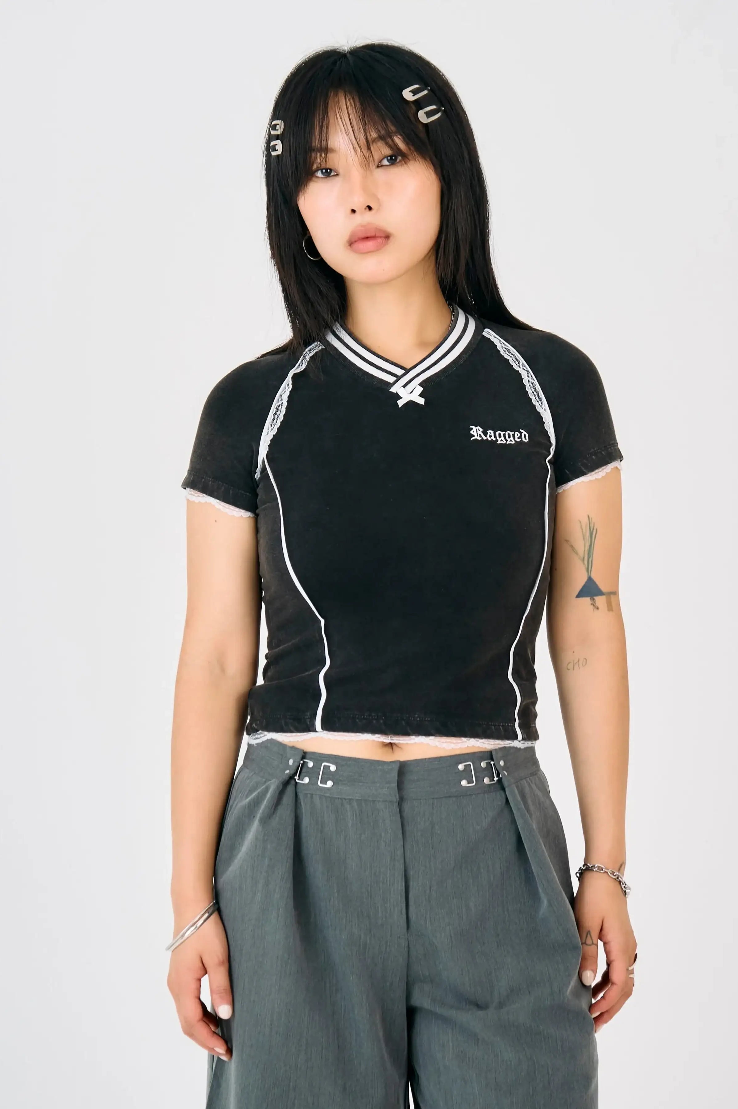 The Ragged Priest Score Varsity Baby Polo Tee