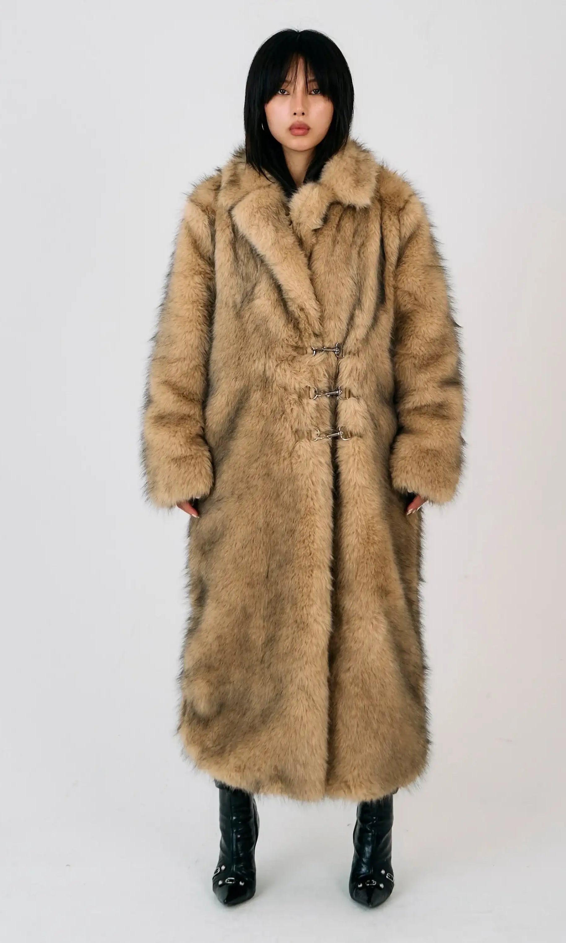 The Ragged Priest Tara Maxi Faux Fur Coat