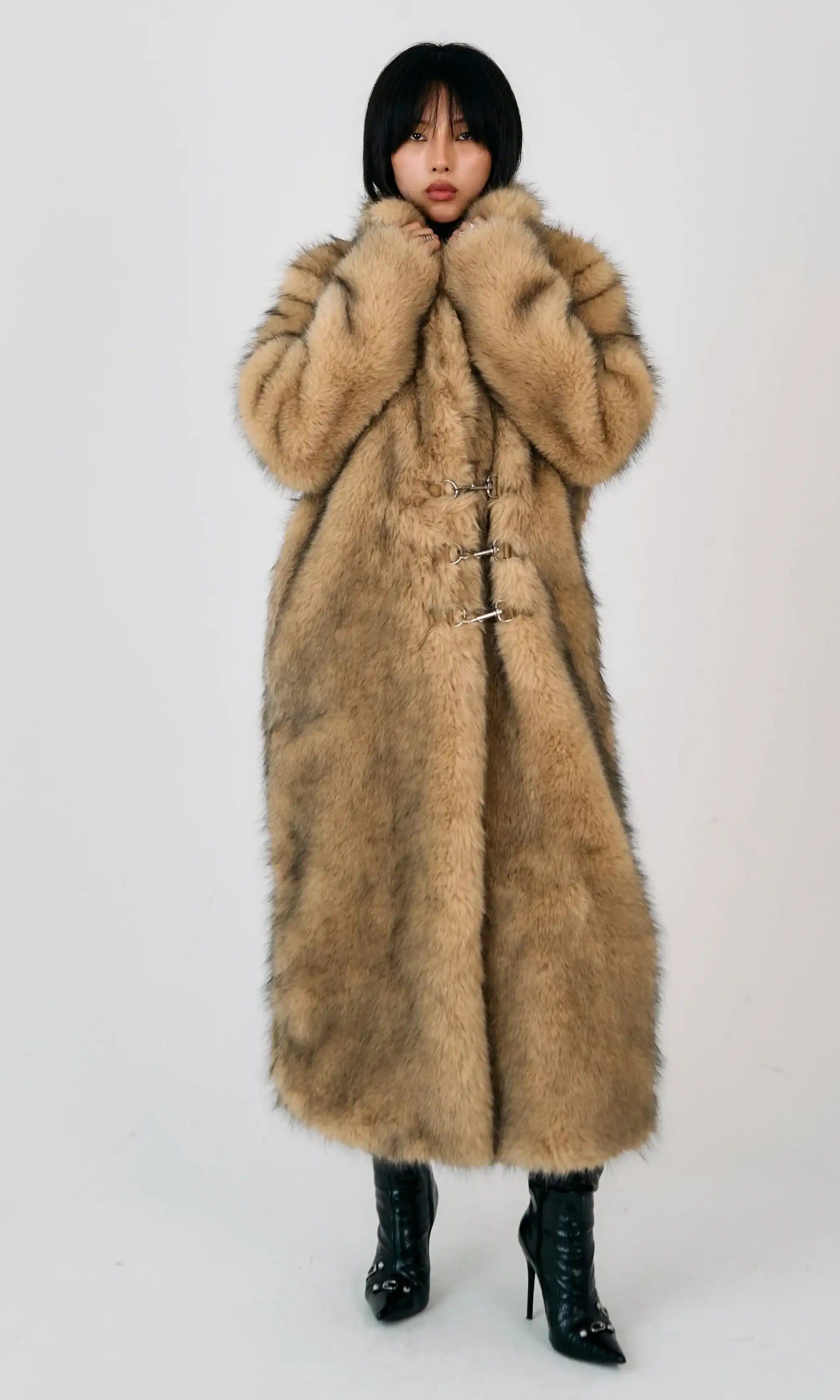 The Ragged Priest Tara Maxi Faux Fur Coat