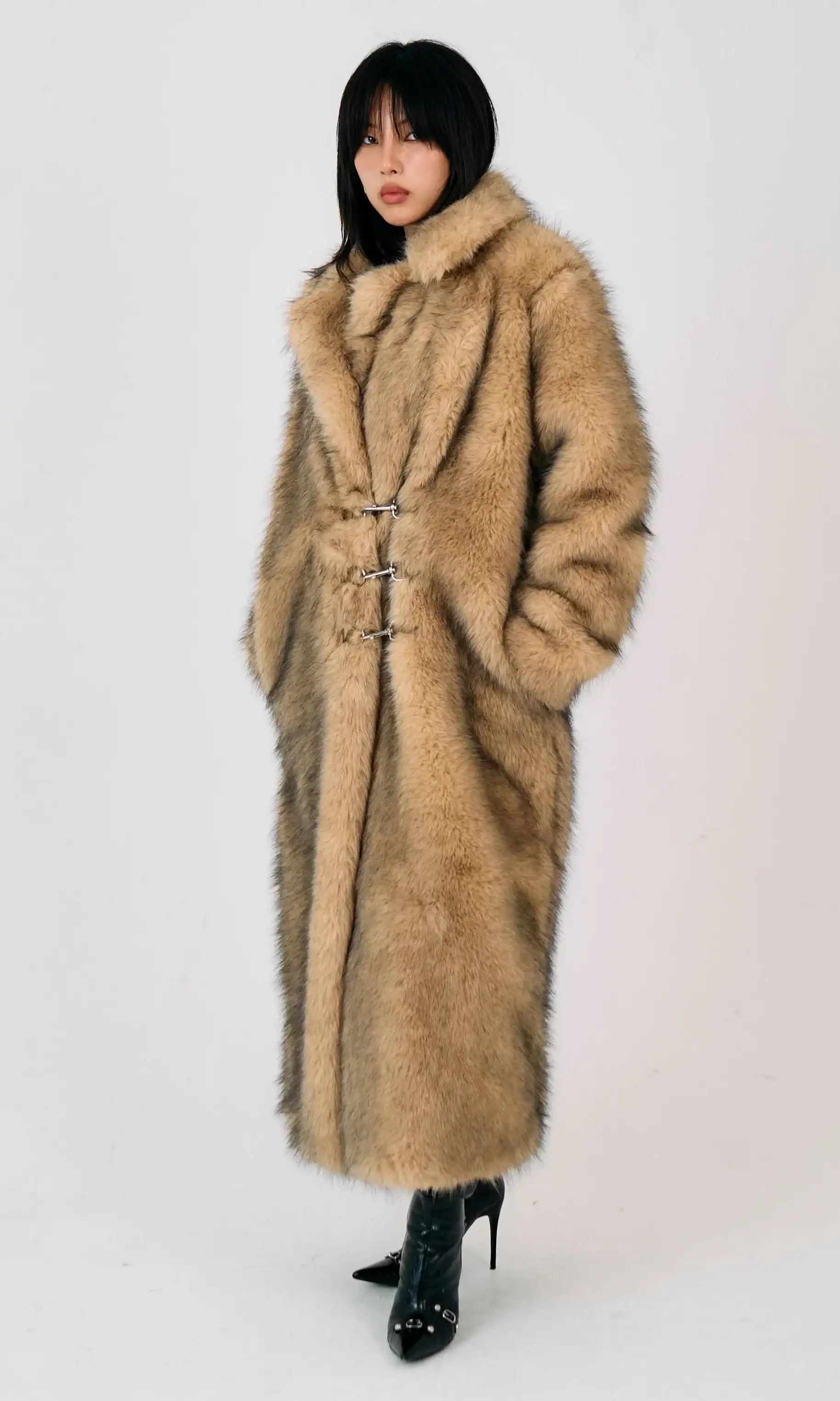 The Ragged Priest Tara Maxi Faux Fur Coat