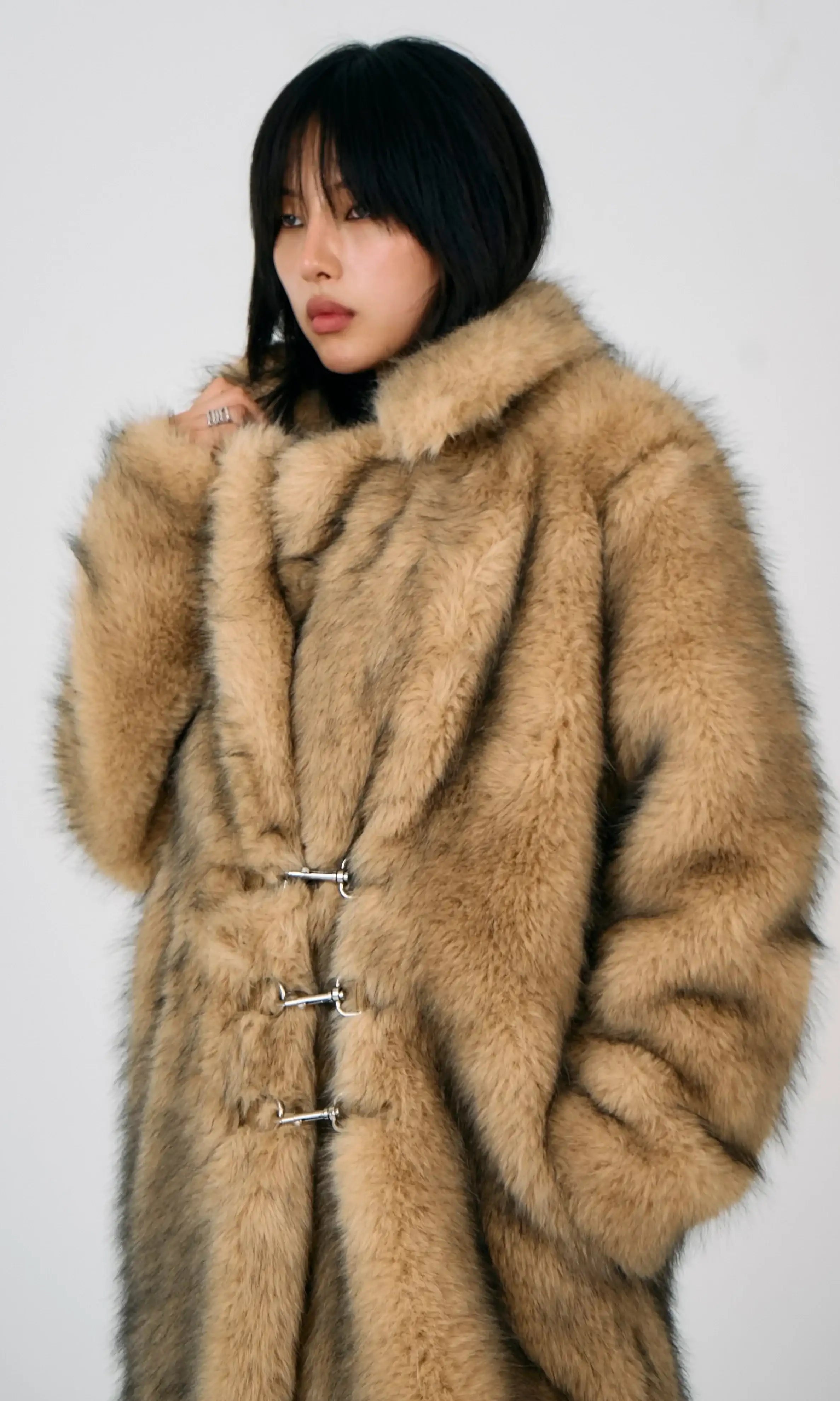 The Ragged Priest Tara Maxi Faux Fur Coat