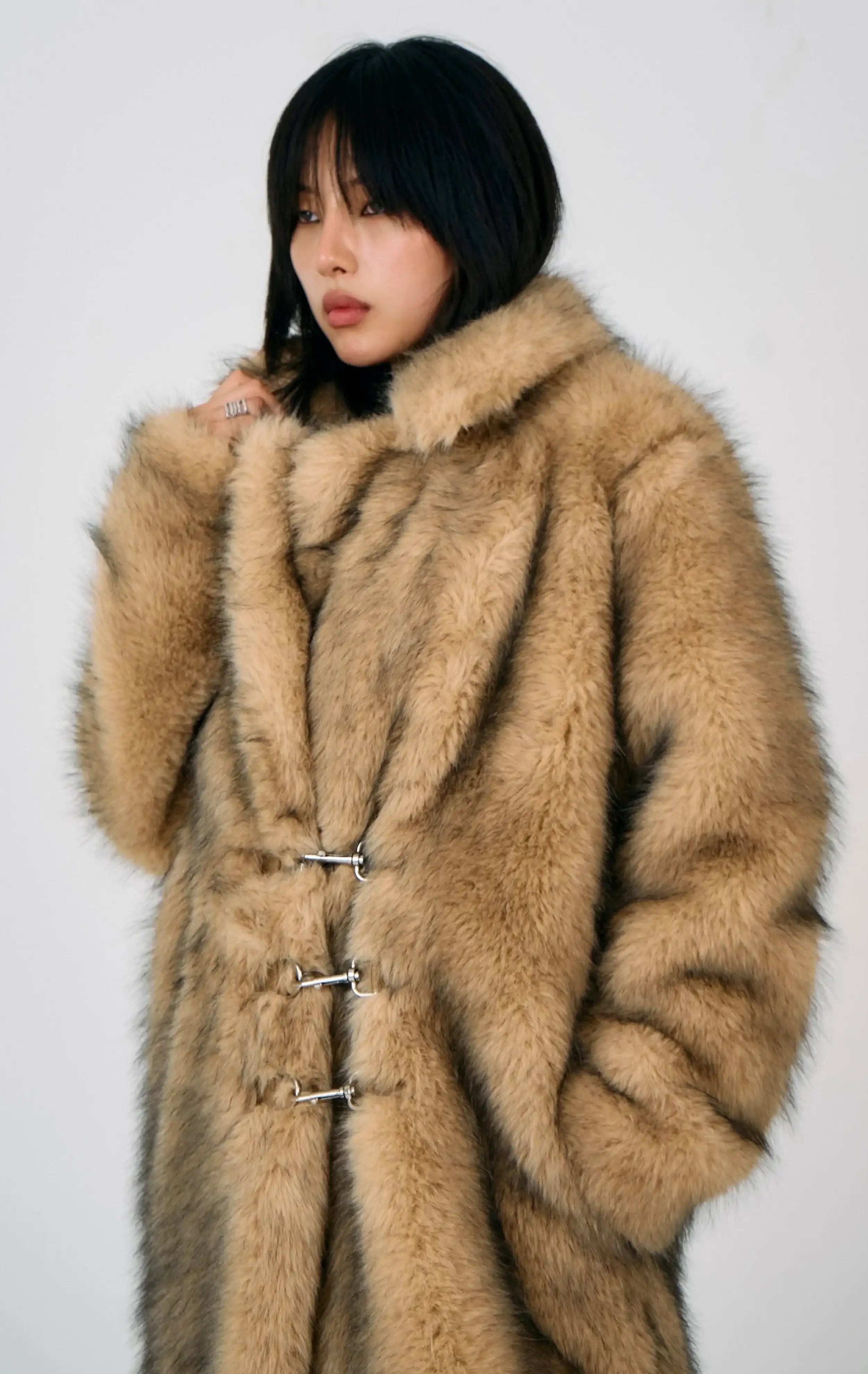 The Ragged Priest Tara Maxi Faux Fur Coat
