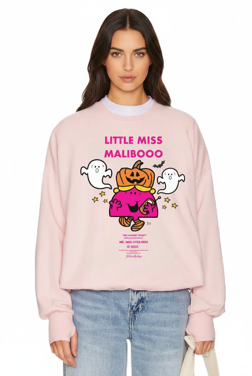 “Little Miss Malibooo” graphic — giving beachy, rich-girl chaos energy 🌴
