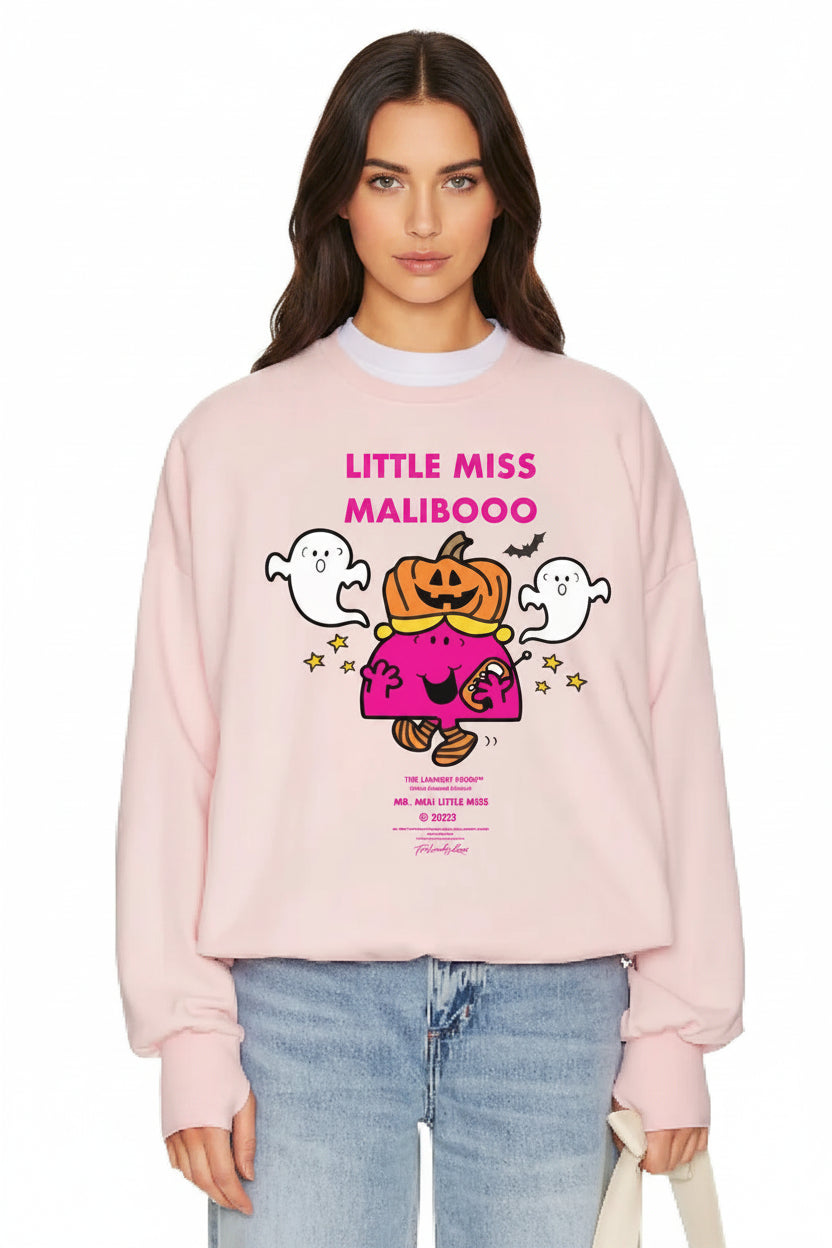 “Little Miss Malibooo” graphic — giving beachy, rich-girl chaos energy 🌴