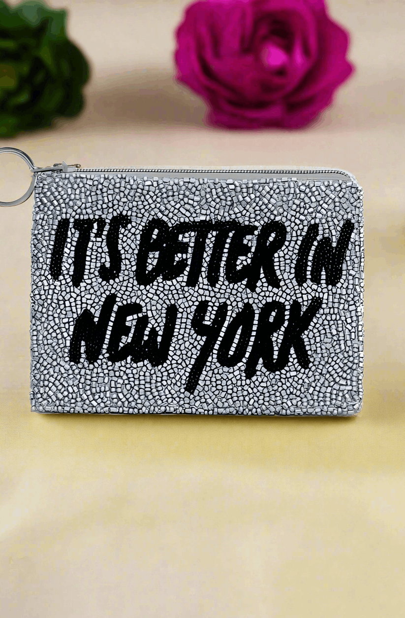 Tiana Designs Hand Beaded Its Better in New York Coin Purse Purse by Tiana New York as seen on celebrities