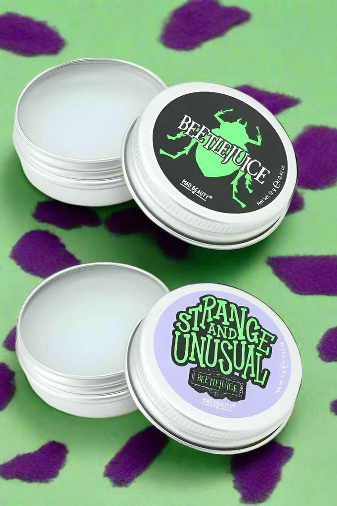 Warner Brothers Beetlejuice Lip Balm Duo Lip Balm by Mad Beauty as seen on celebrities