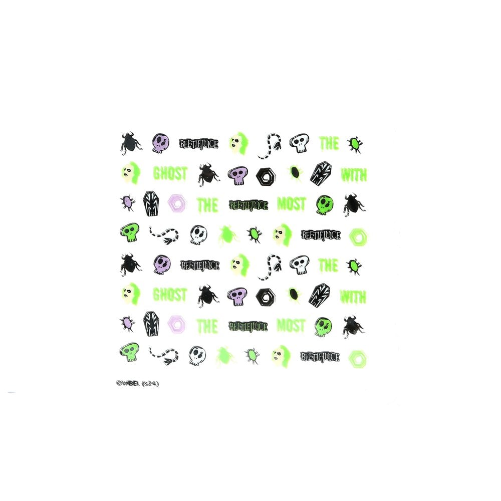 Warner Brothers Beetlejuice Nail Art Stickers Nail Polish by Mad Beauty as seen on celebrities