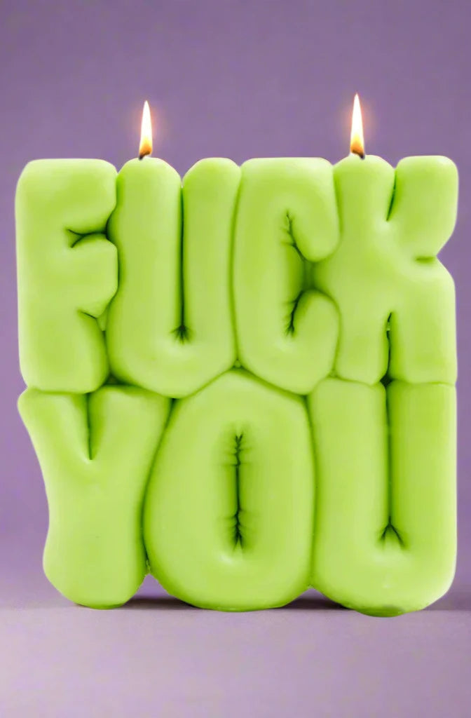 Wavey Casa FUCK You Lime Puffer Candle Candles by Wavey Casa as seen on celebrities