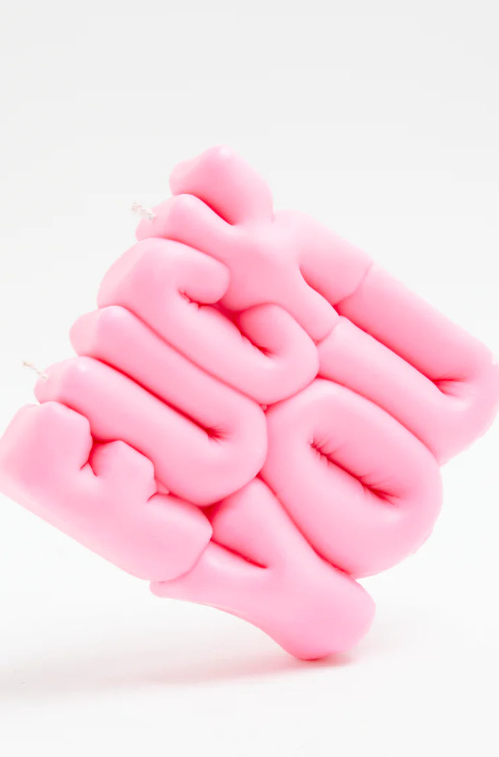 Wavey Casa FUCK You Pink Puffer Candle Candles by Wavey Casa as seen on celebrities