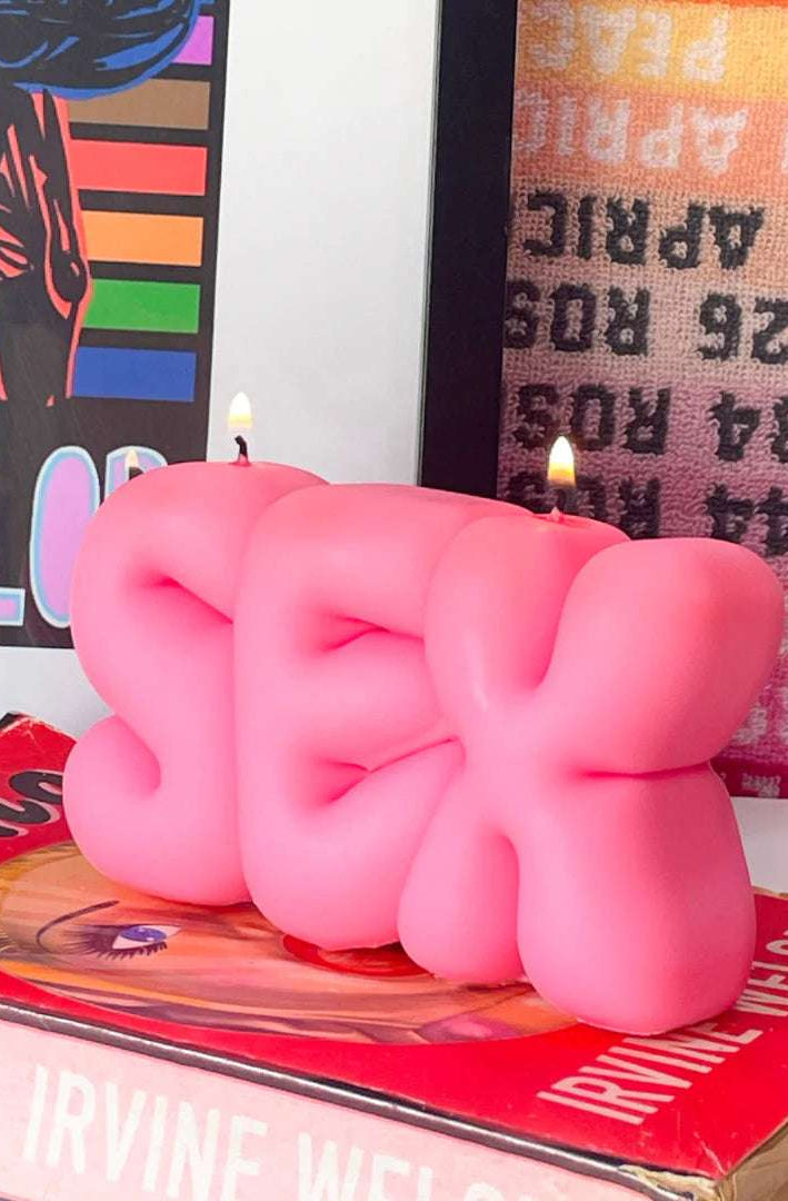 Wavey Casa SEX Pink Puffer Candle Candles by Wavey Casa as seen on celebrities