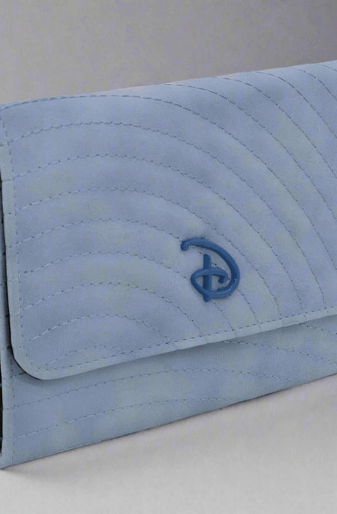 Shop Buckle Down Products Buckle Down Disney Logo Sky Blue Fold Over Wallet Wallet for women – premium loungewear and festival fashion at Spoiled Brat