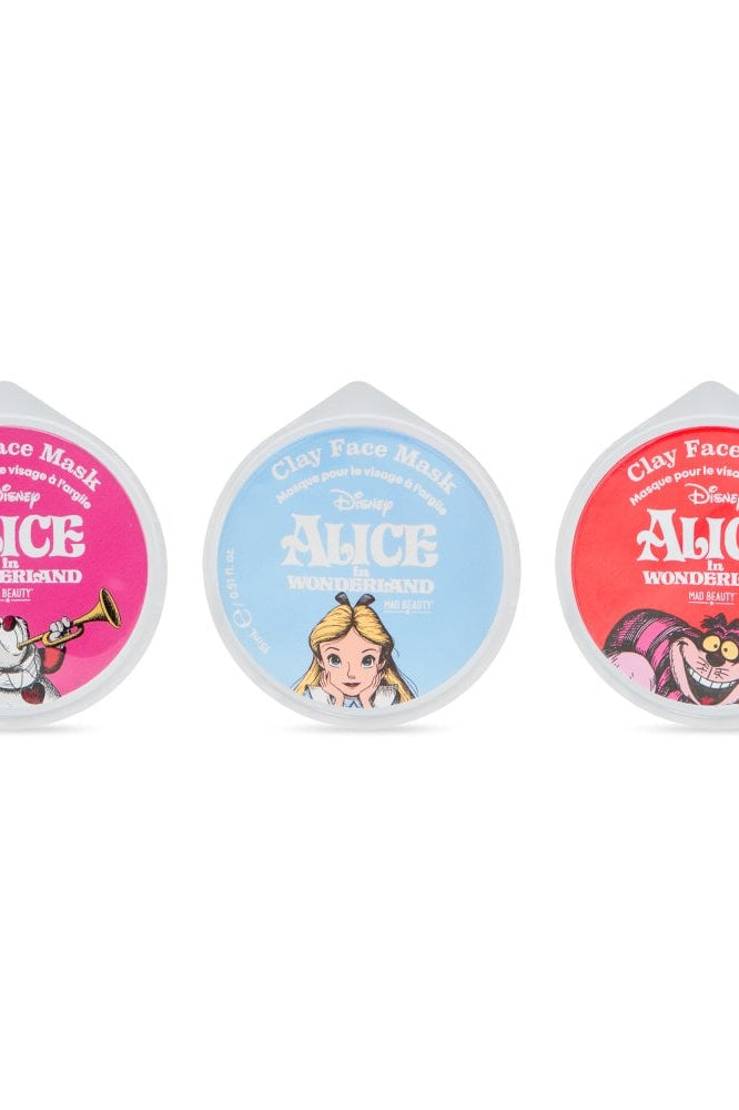 Disney Alice in Wonderland Clay Face Mask Trio Face Mask by Mad Beauty as seen on celebrities