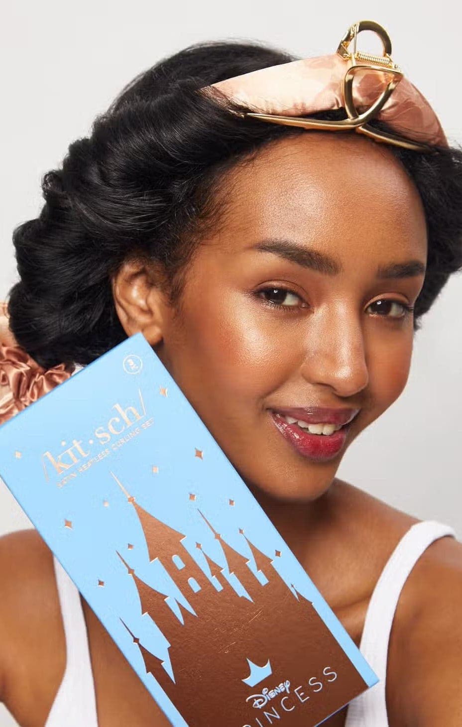 Disney X Kitsch Satin Heatless Hair Curling Set Hair by Kitsch as seen on celebrities