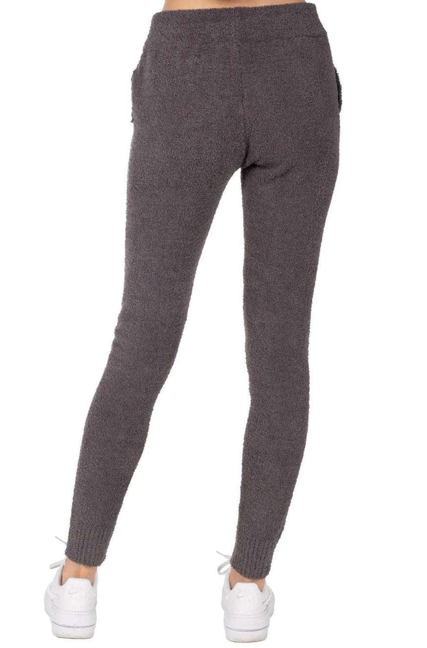 Shop Ivory Ella Ivory Ella Smiley Dark Heather Grey Knit Joggers Trousers for women – premium loungewear and festival fashion at Spoiled Brat