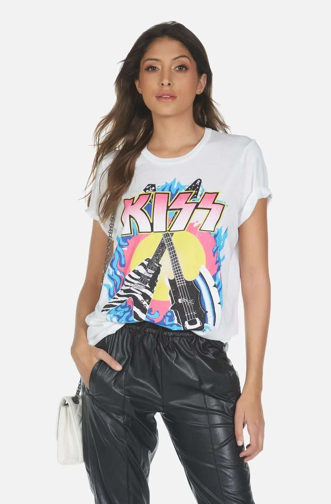 Shop Lauren Moshi Lauren Moshi Wolf KISS Animalize T-Shirt T-Shirt for women – premium loungewear and festival fashion at Spoiled Brat