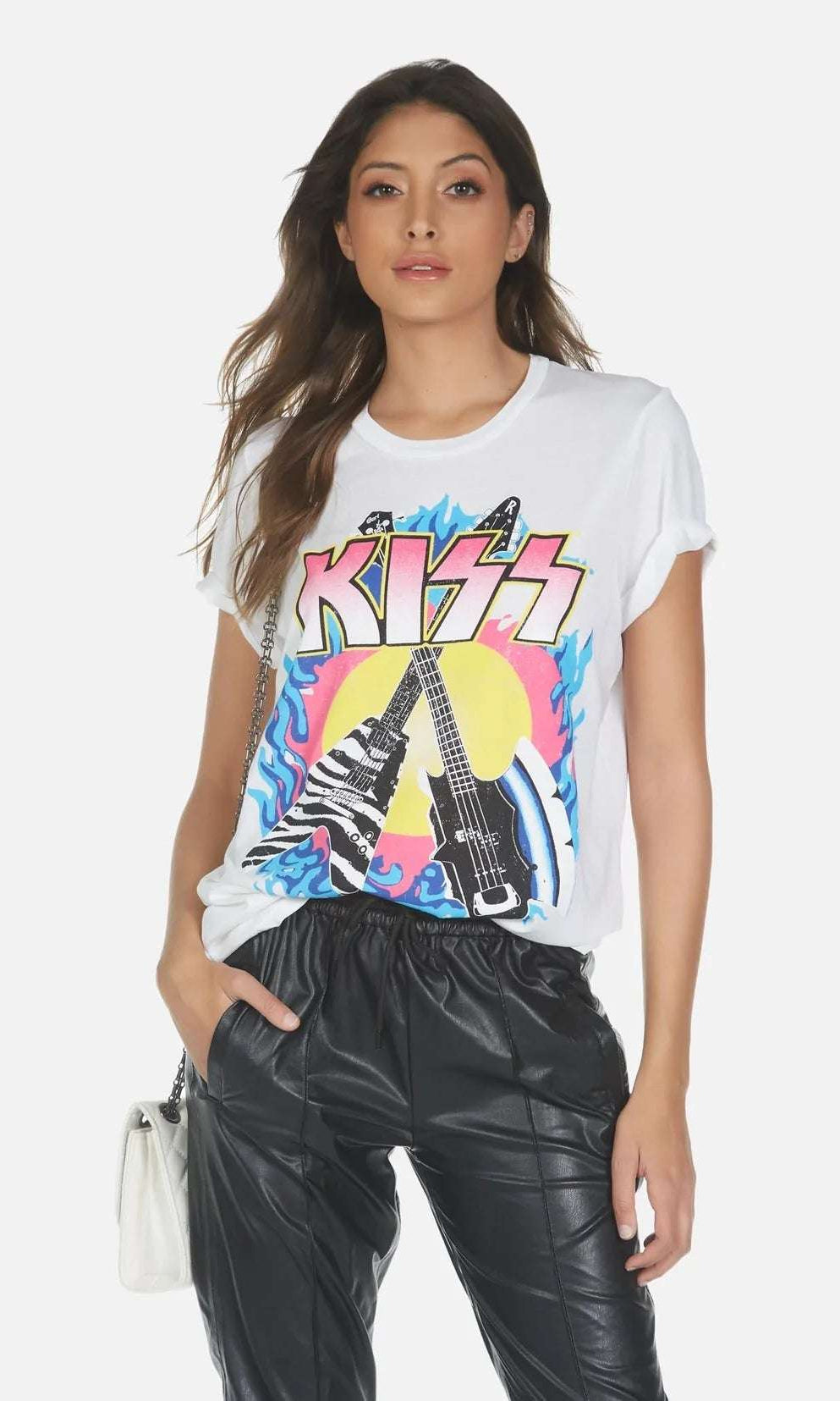 Shop Lauren Moshi Lauren Moshi Wolf KISS Animalize T-Shirt T-Shirt for women – premium loungewear and festival fashion at Spoiled Brat