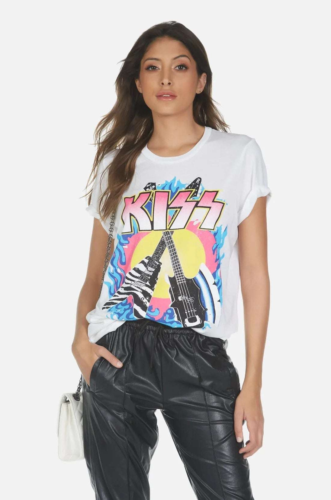 Shop Lauren Moshi Lauren Moshi Wolf KISS Animalize T-Shirt T-Shirt for women – premium loungewear and festival fashion at Spoiled Brat