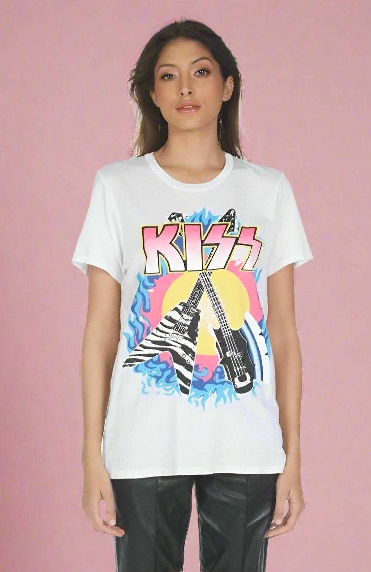 Shop Lauren Moshi Lauren Moshi Wolf KISS Animalize T-Shirt T-Shirt for women – premium loungewear and festival fashion at Spoiled Brat
