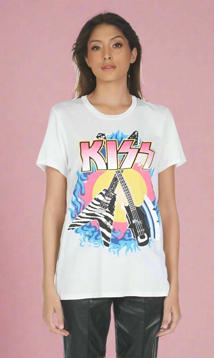 Shop Lauren Moshi Lauren Moshi Wolf KISS Animalize T-Shirt T-Shirt for women – premium loungewear and festival fashion at Spoiled Brat