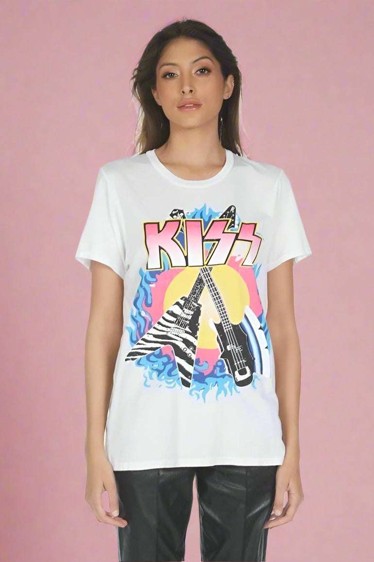 Shop Lauren Moshi Lauren Moshi Wolf KISS Animalize T-Shirt T-Shirt for women – premium loungewear and festival fashion at Spoiled Brat